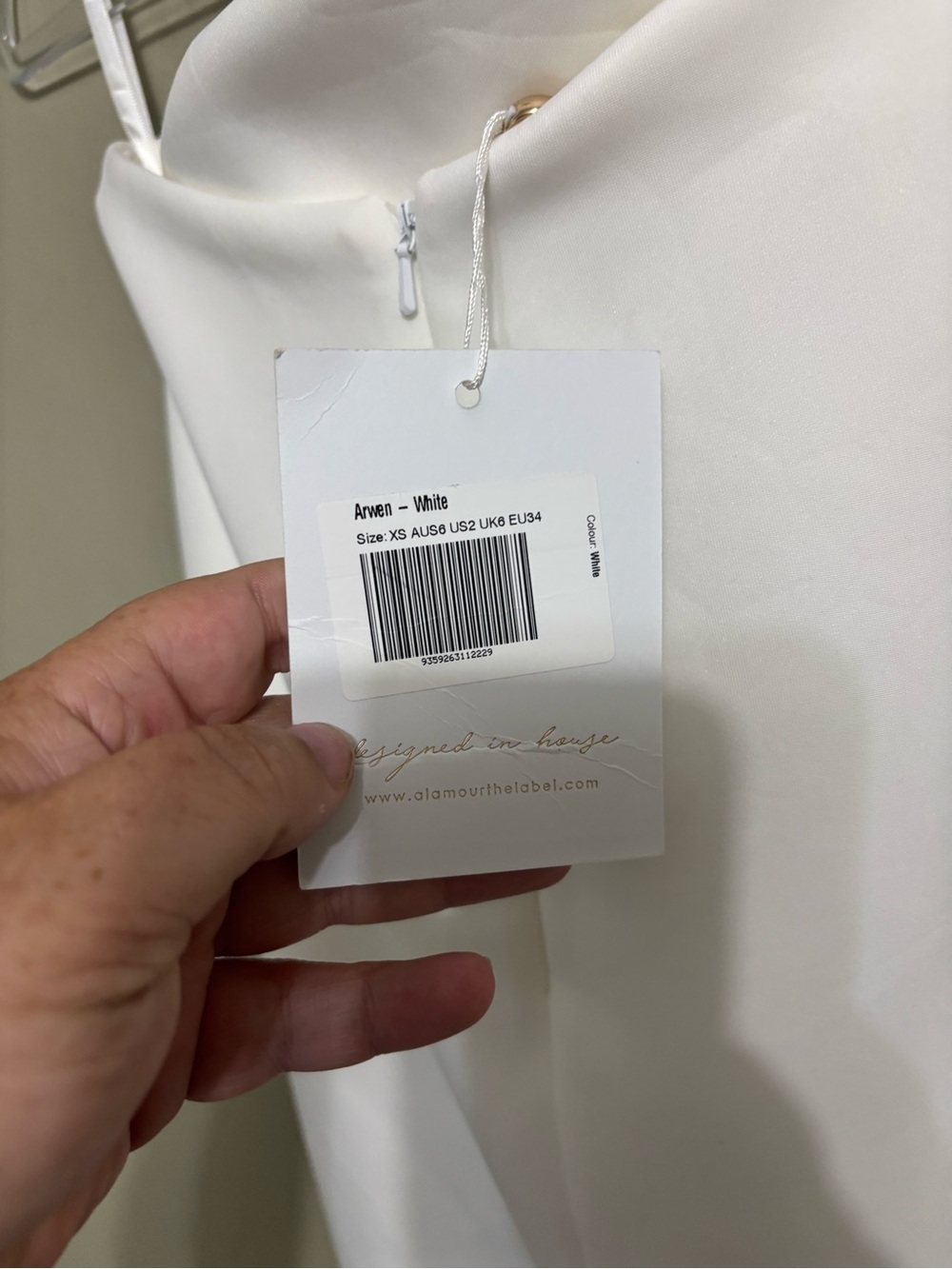 New ALAMOUR THE LABEL SZ XS ARWEN WHITE MAXI DRESS - Picture 7 of 7